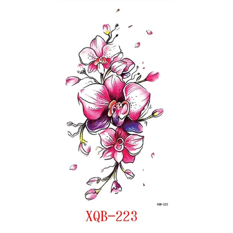 Sdrawing Flower Fake Tattoo Sticker for Women Birds Peony Temporary Tattoos DIY Water Transfer Tatoos Girls Tattoo for Men Sleeve