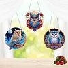 (US Only)3Pcs Owl Diamond Painting Set Diamond Art Pendant Wall Door Decoration