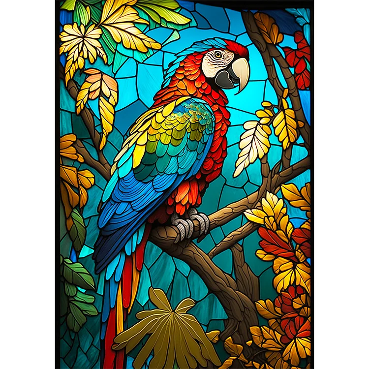 Huacan Diamond Painting Set Parrot Home Decoration Embroidery Mosaic Bird  Animal Full Square Round Wall Decor