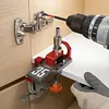 All-In-One 35mm Hinge Drilling Guide Jig, Woodworking Positioning Tool for Wardrobe & Cabinet Mounting