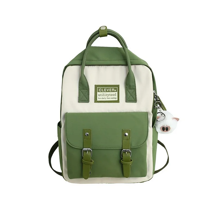 JOURNALSAY Ladies Nylon Backpack Candy Color Waterproof School Bag