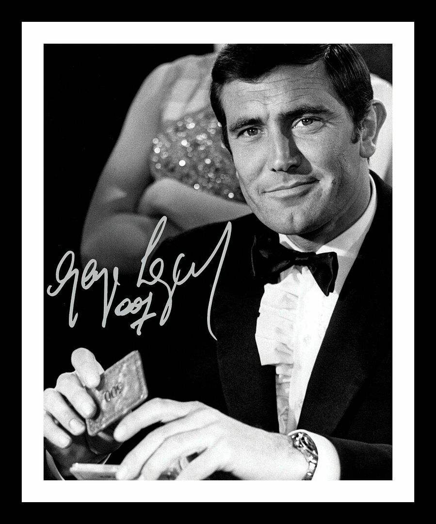 George Lazenby - James Bond Autograph Signed & Framed Photo Poster painting