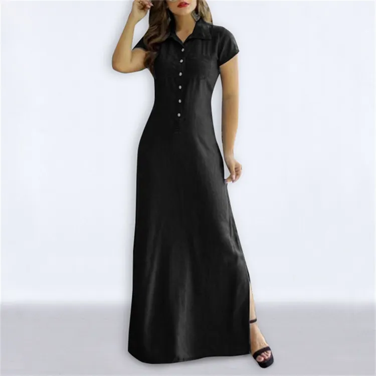 Churchf Churchf New Dress Plus Size Casual Denim Dress