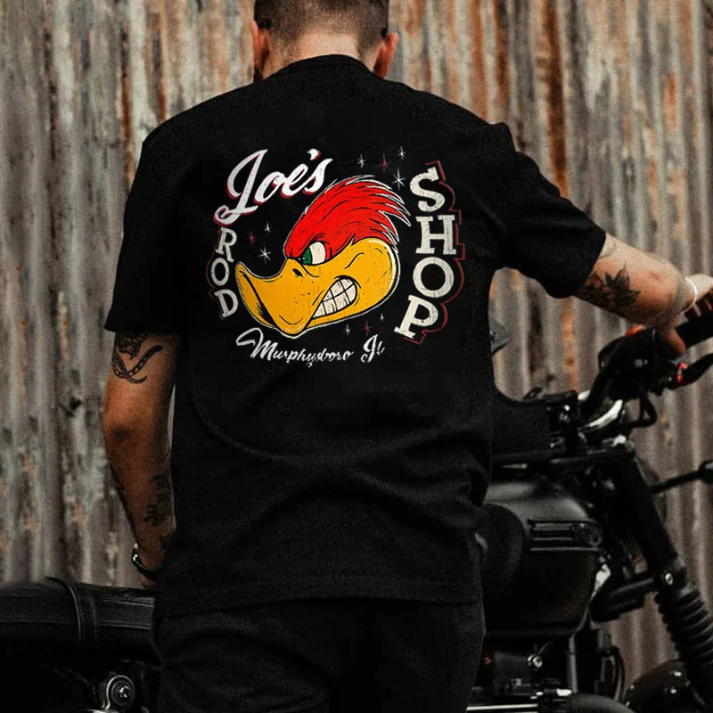 JOE'S ROD SHOP Hot Rod Bird Print Men's T-shirt