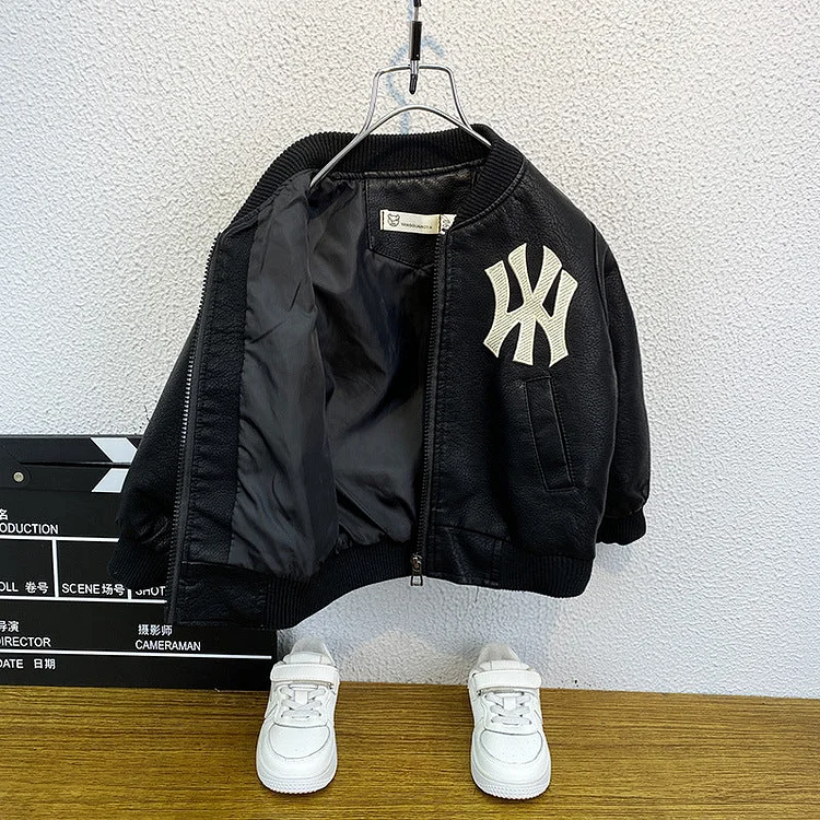 Toddler Boys Jackets Boys Spring Clothing Leather Coat
