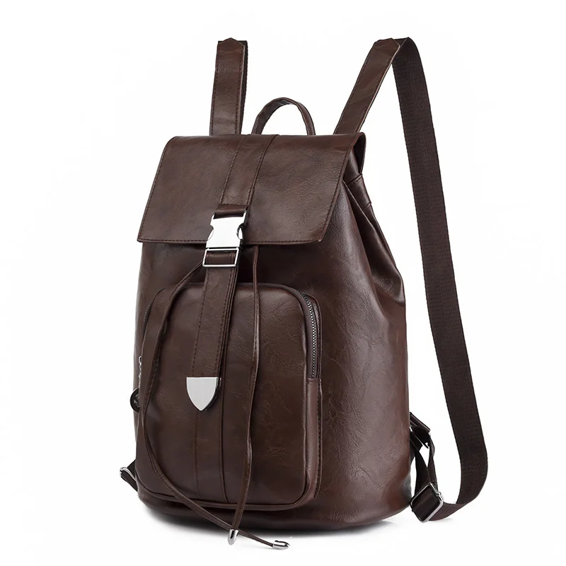 Soft Leather Double Shoulder Casual Simple Bag