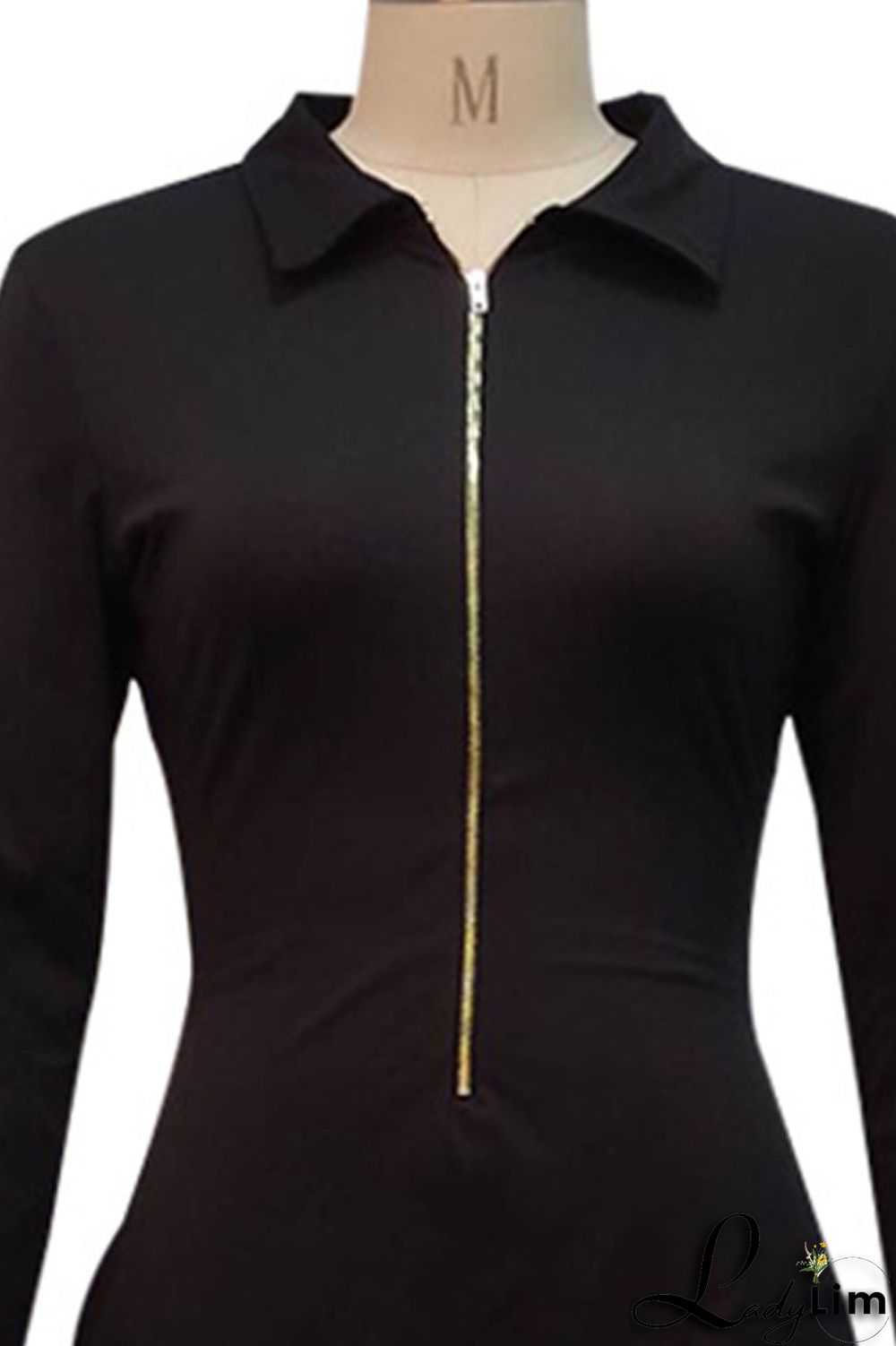 Pink Sexy Solid Split Joint Zipper Collar One Step Skirt Dresses