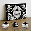 uk.everydayedeals DIY Pearl Painting With Frame - Handmade Self-Adhesive Pearls - Birds(20*30cm)