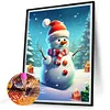 >SALE<5D DIY Full Round Drill Diamond Painting Snowy Windy Snowman Kit Decor 30x40cm