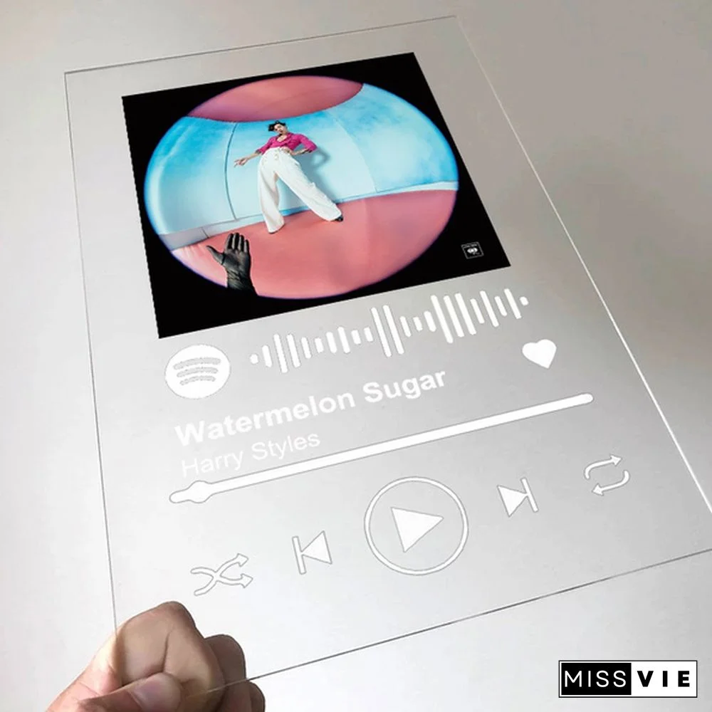 Famous British Male Singer Spotify Code Acrylic Music Board Acrylic Wall Poster Painting Spotify Scan Code Song Music Acrylic Plate Anniversary Music Plaque Anniversary Gift