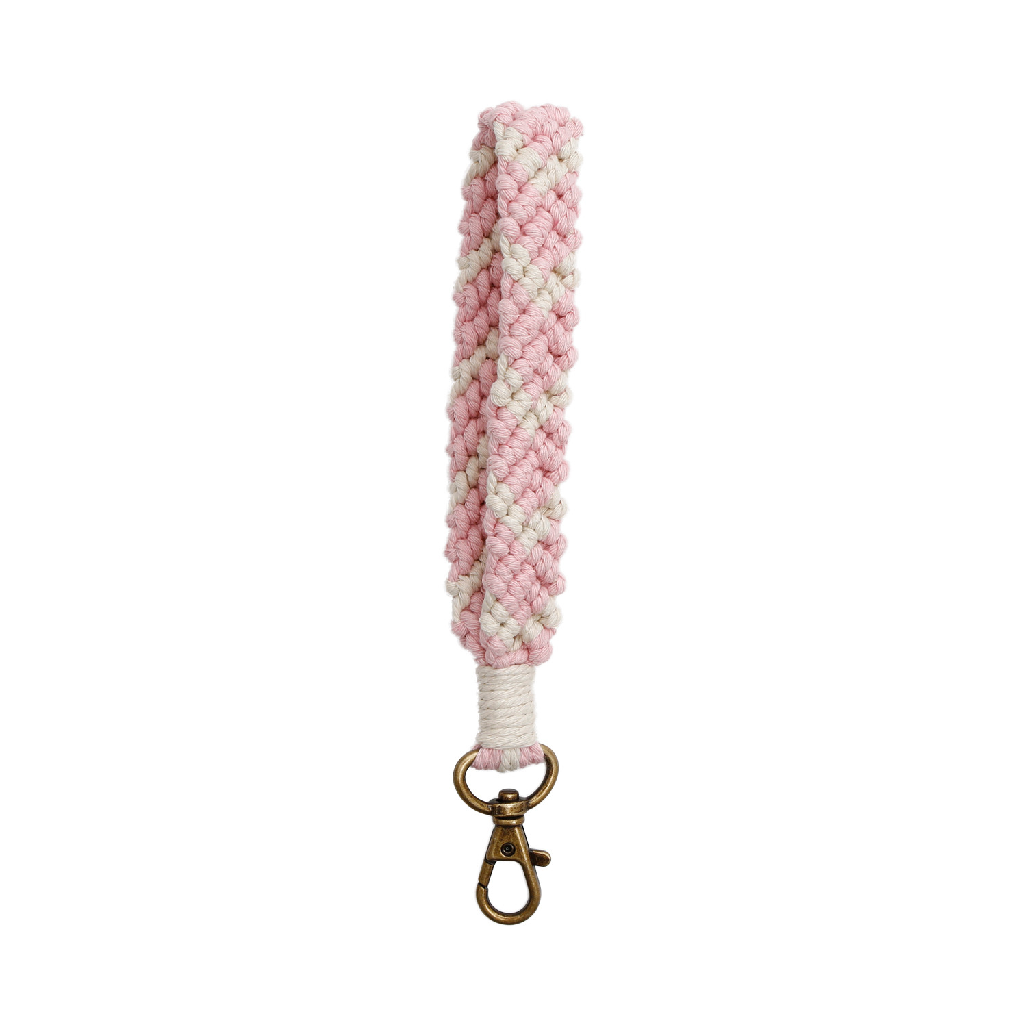 Casual Contrast Color Braided Rope Keychain