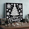 uk.everydayedeals DIY Pearl Painting With Frame - Handmade Self-Adhesive Pearls - Christmas Tree(25*25cm)