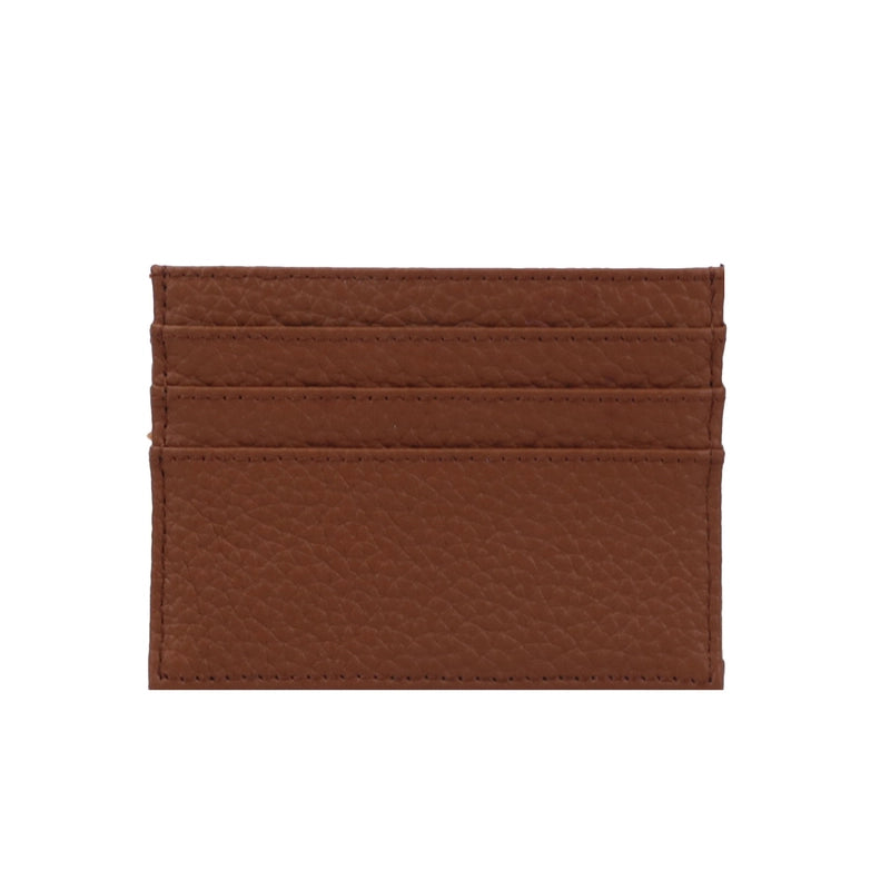 Unisex Solid Color Leather Open Card Holders