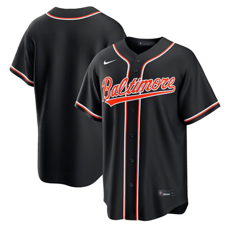 Men's Baltimore Orioles Nike Fashion Replica Black Out Jersey