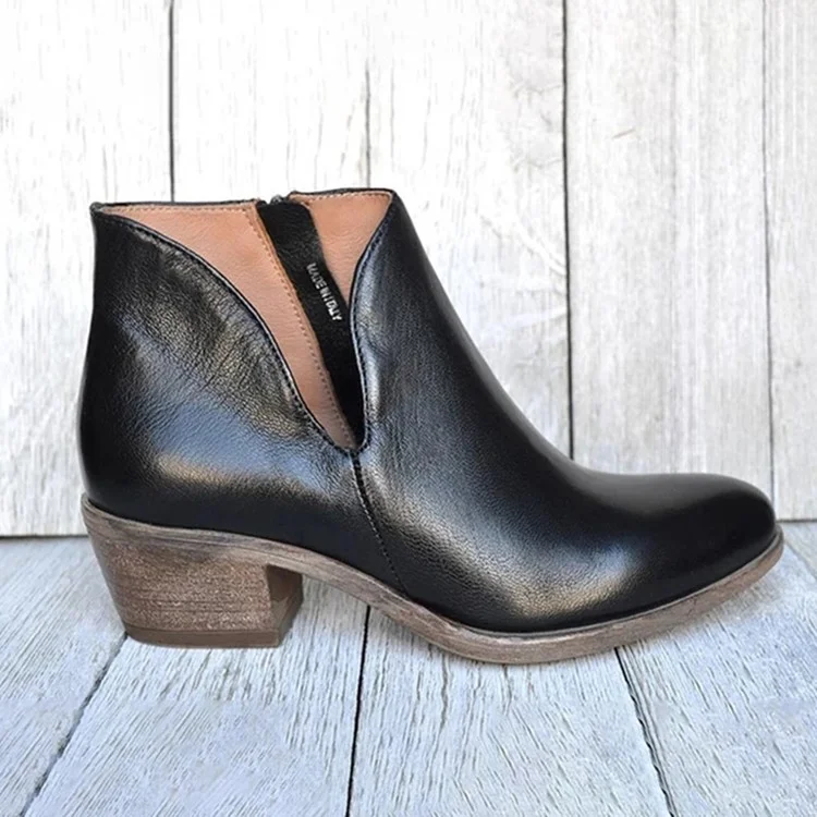 Short Martin Boots Pointed Toe Retro Chelsea Boots