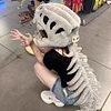 T Rex Dinosaur Spines Skeleton Cute Pillow OOTD Accessory Funny Gift Idea