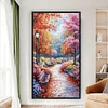 Chemin forestier - perceuse ronde peinture diamant - 40*70cm (grande taille)