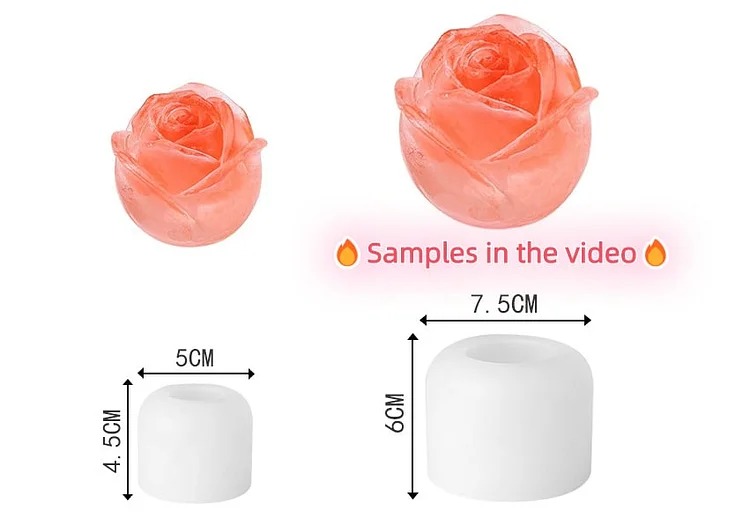 3D Rose Shape Ice Cube Mold🌹Party Cocktail Goodies 