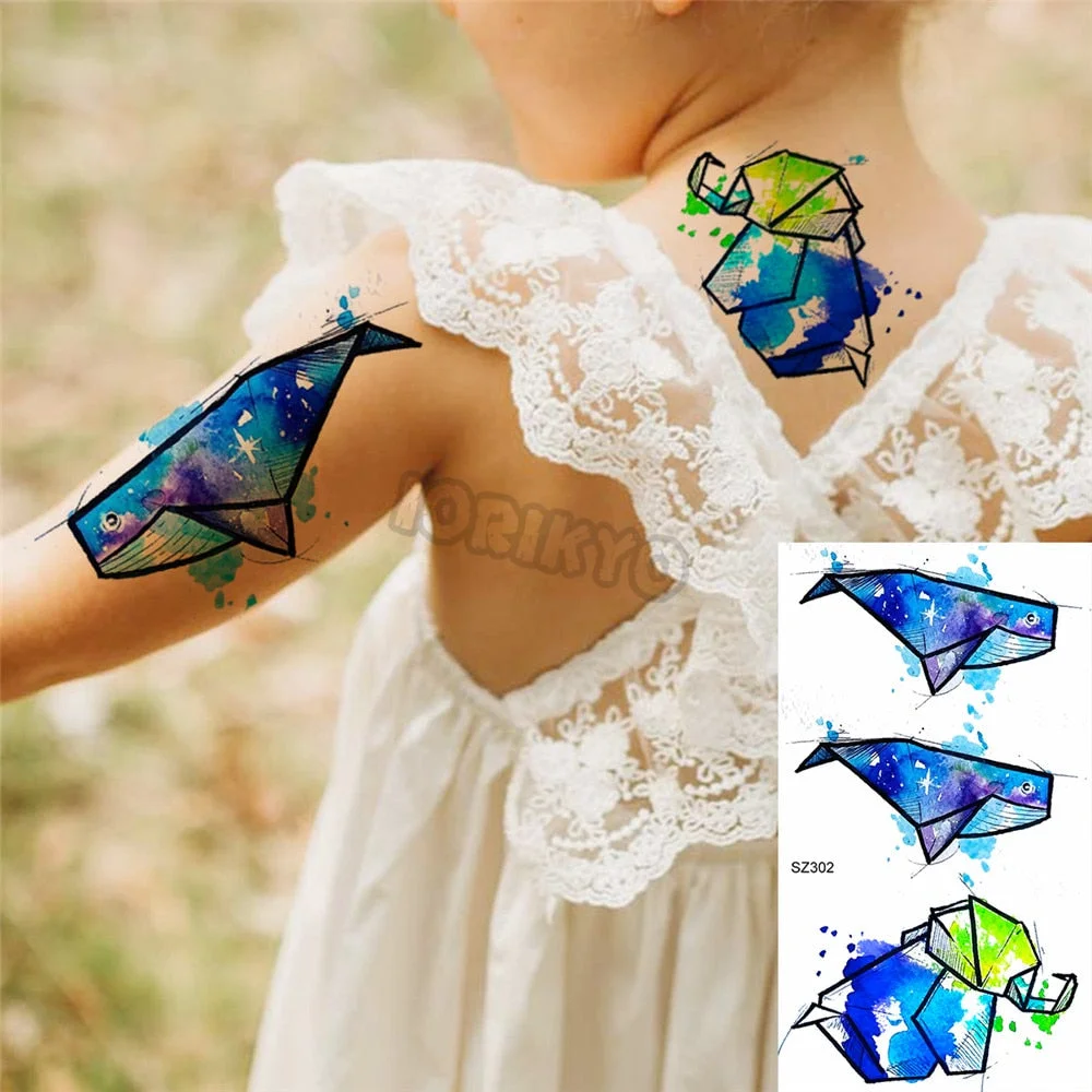 Hummingbird Small Temporary Tattoos For Women Girls Realistic Dandelion Butterfly Fake Tattoo Sticker Minimalist Forearm Tatoos