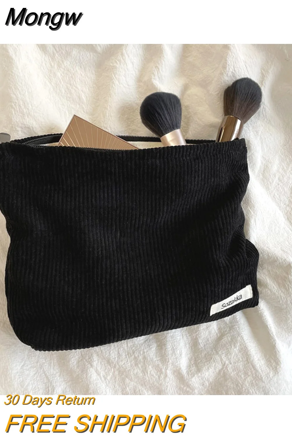 Mongw Travel Cosmetic Bag Portable Makeup Storage Bag Purses Women Large Capacity Zipper Make Up Organizer Storage Clutch
