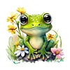 Flower Frog - 18CT Stamped Cross Stitch 25*25cm/9.84*9.84in