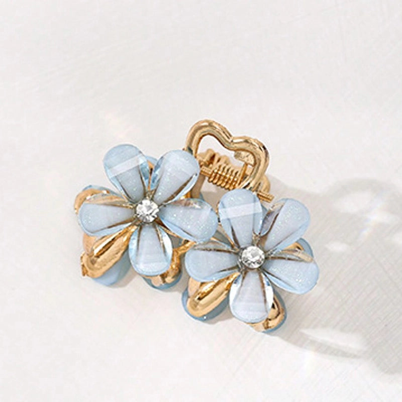 Cute Sweet Women’s Daisy Artificial Crystal Metal Inlay Rhinestones Hair Claws