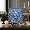 Kit de peinture en perle encadr&eacute;e, art mural de baleine 11,81x11,81 in