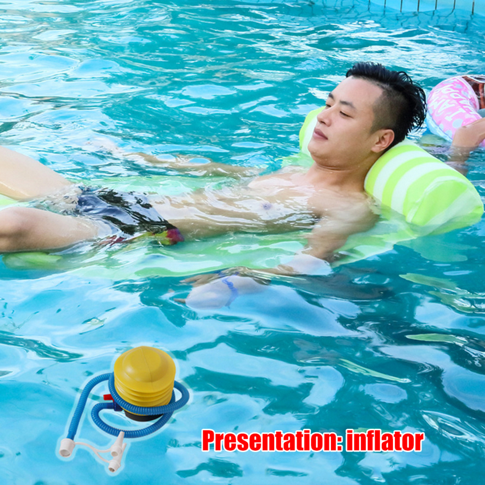 

Summer Foldable Floating Water Hammock Beach Inflatable Bed Lounge Chair, 501 Original