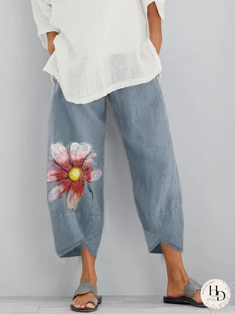 Casual Floral Printed Pants