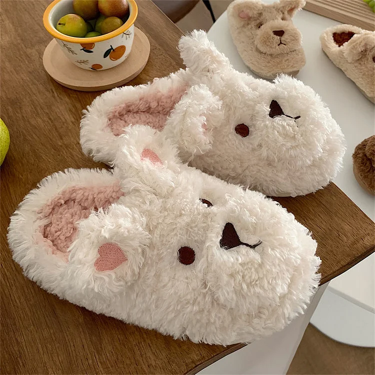 Kawaii Fleece Bear Home Slippers ME51