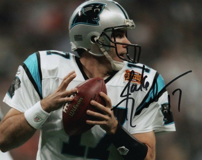 Jake delhomme signed autographed nfl carolina panthers Photo Poster painting