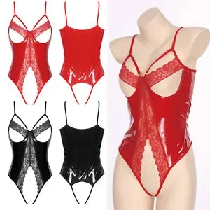 pornhint Pornhint Women Bodysuit Mini Catsuit Fashion Jumpsuit Sleeveless Bodycon Cupless Party