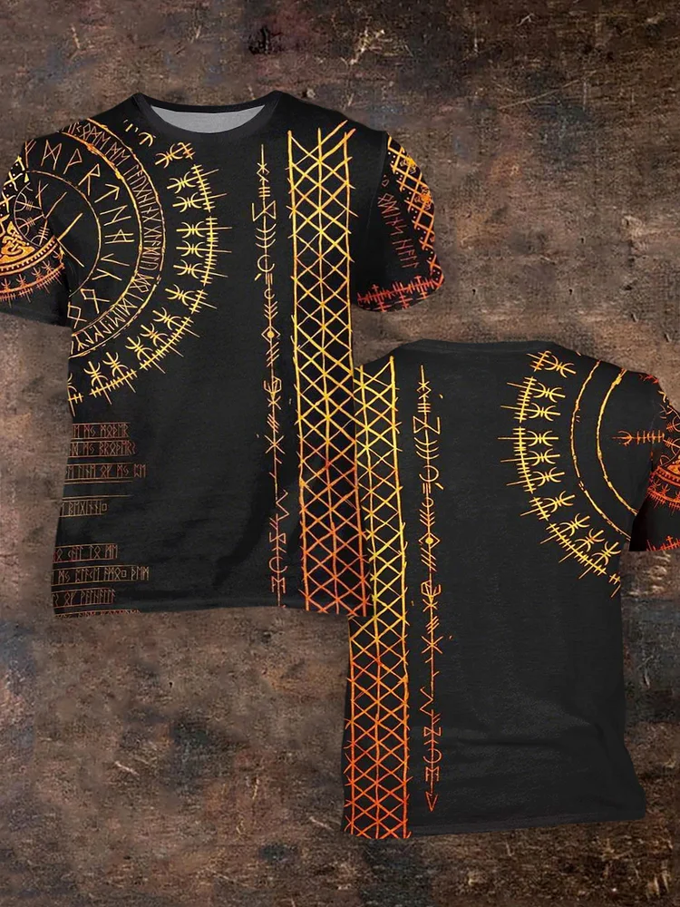 Herren Viking bedrucktes Kurzarm-T-Shirt