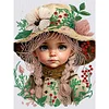 Diamond Painting-DIY Crystal Rhinestone Flower Hat Girl