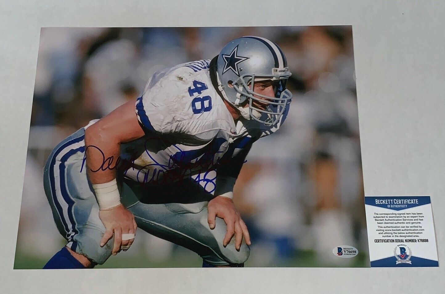 Daryl Johnston signed Dallas Cowboys 11x14 Photo Poster painting autographed Moose 2 BAS Beckett