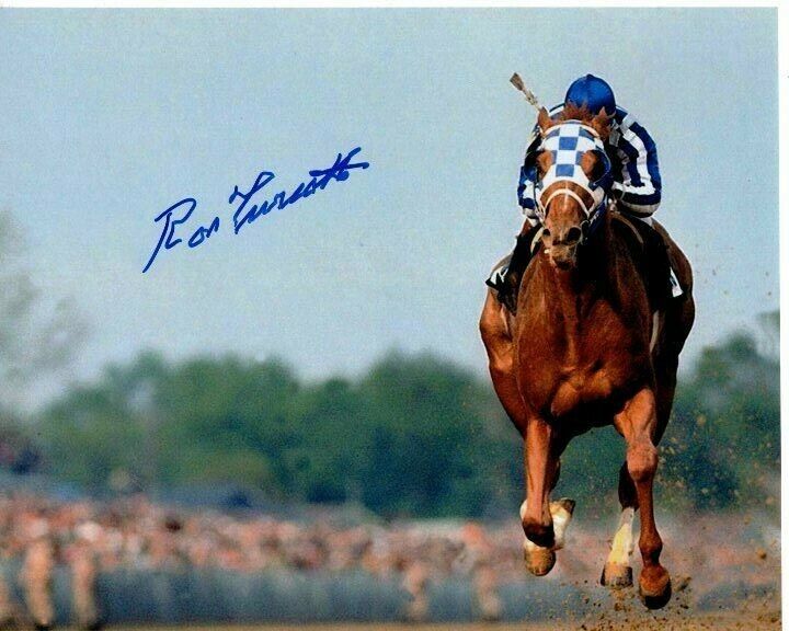 RON TURCOTTE Signed Autographed SECRETARIAT JOCKEY Photo Poster painting