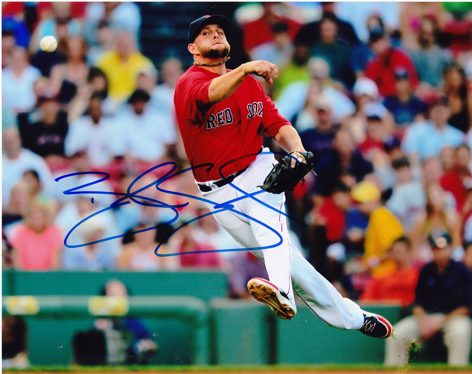 BRANDON SNYDER BOSTON RED SOX ACTION SIGNED 8x10