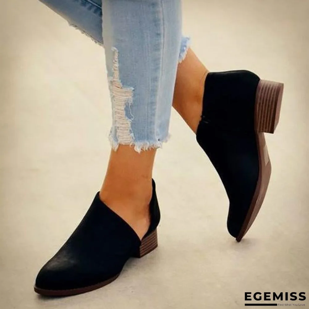 Slip-On Middle Heel Ladies Boots | EGEMISS