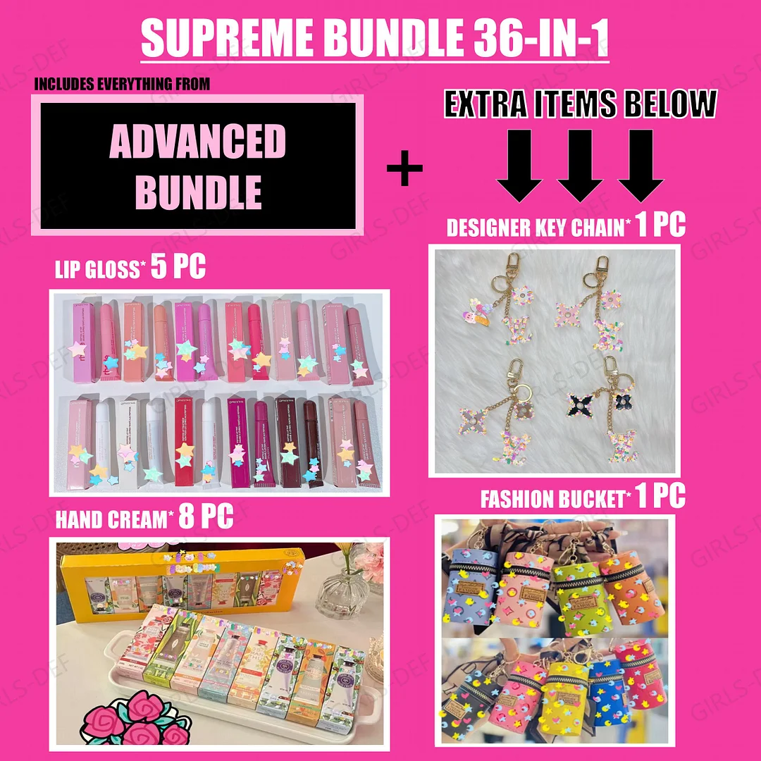 (PURPLE) Jumbo Designer Totebag and Designer Beauty 42-IN-1 Set