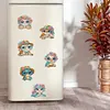 6Pcs Acrylic Summer Beach Turtle DIY Diamond Art Refrigerator Magnets Sticker