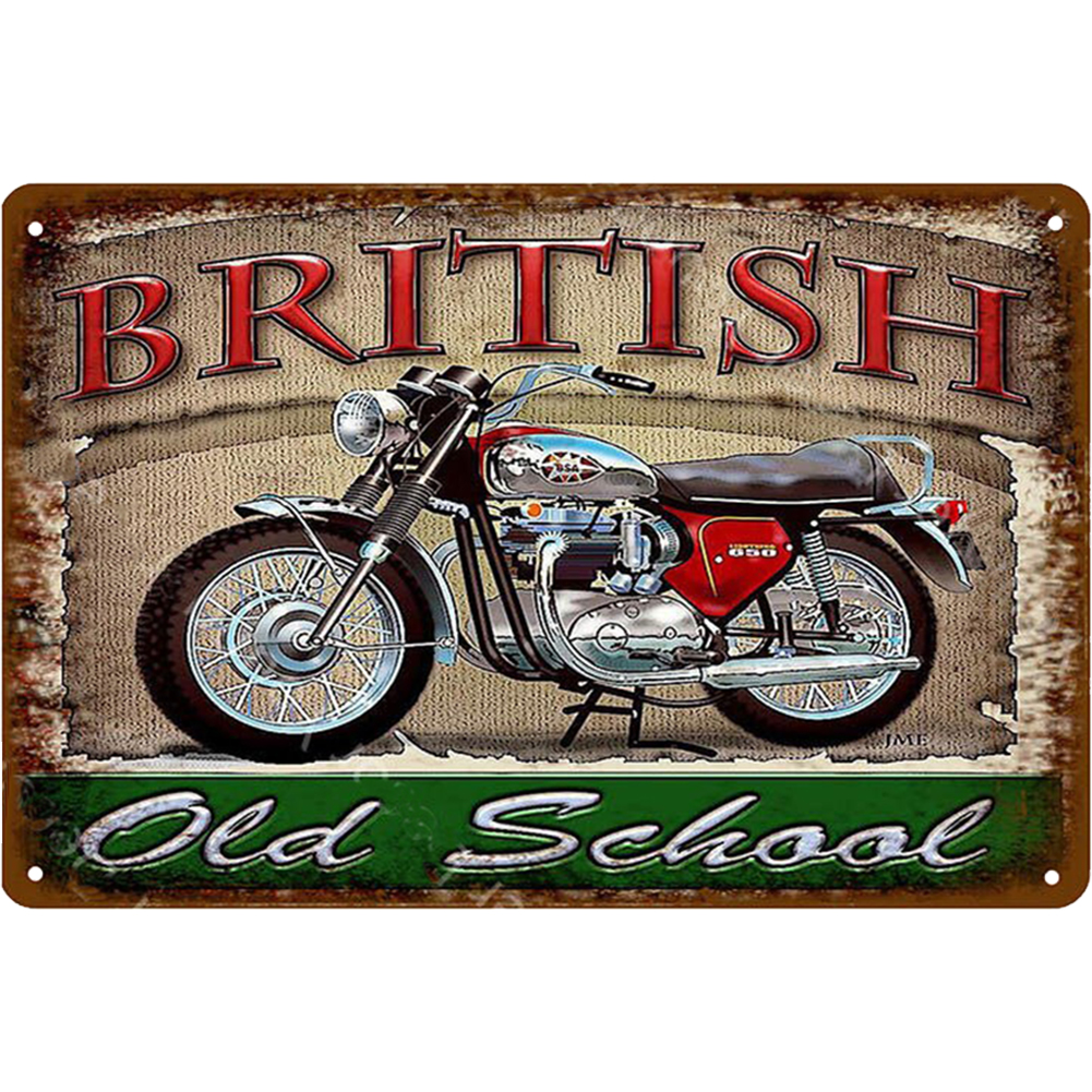 

30*50CM - Round Drill Diamond Painting - British Motorcycle, 501 Original