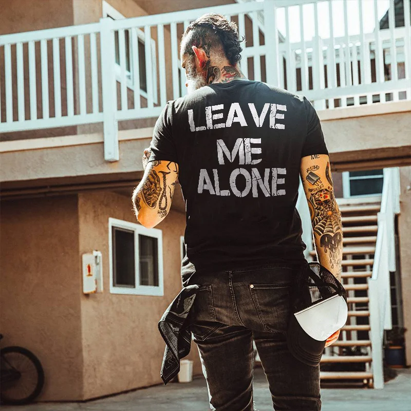 UPRANDY Leave Me Alone Printed Men's Vintage T-shirts -  UPRANDY