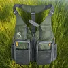 Outdoor Fishing Vest Multi-Pockets Oxford Cloth Sea Fishing Coat for Adult&Teen