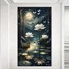 Diamond Painting-DIY Full Round Drill Lotus Shadow Under The Moon(40*70CM)