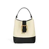 Stylish Dual Colors Leather Women's Bucket Bag