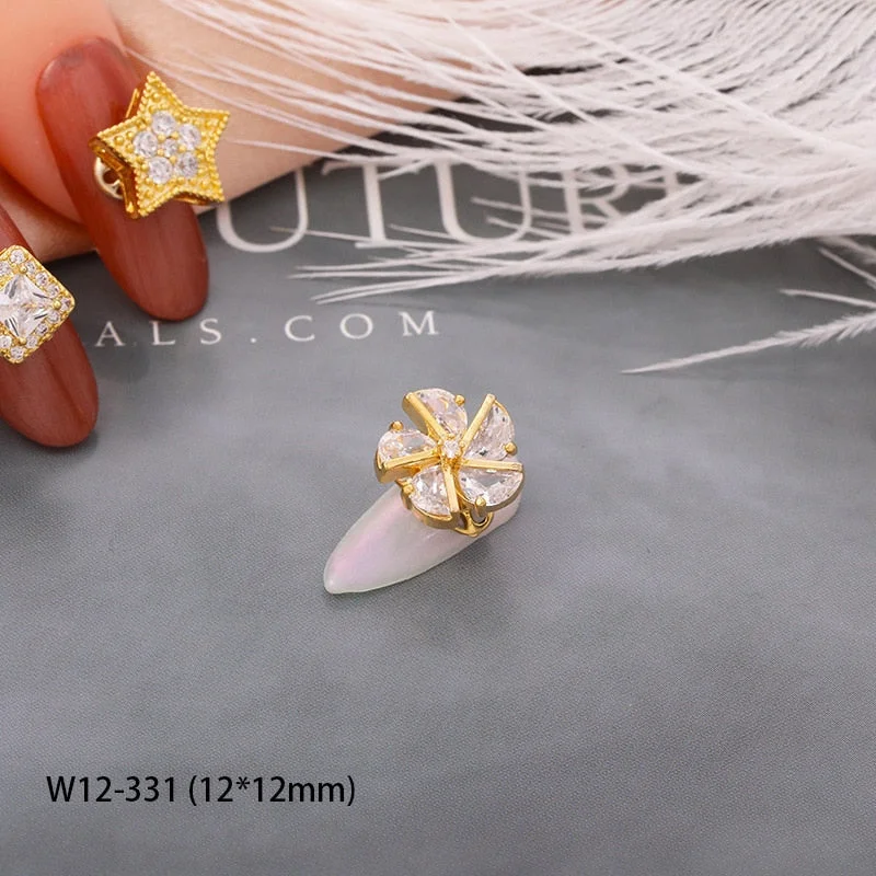 Japanese Nail Art Zircon High Speed Transfer Beads Rotatable Nail Alloy Pearlescent Nail Accessories DIY Nail Designer Supplies