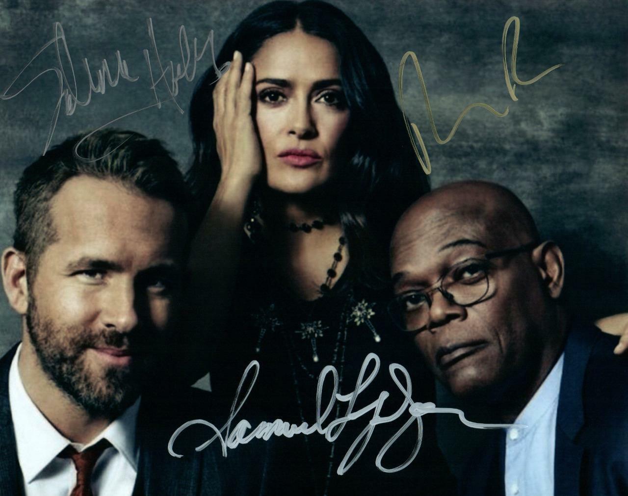 Salma Hayek Ryan Reynolds Jackson signed 8x10 Photo Poster painting with COA autographed nice