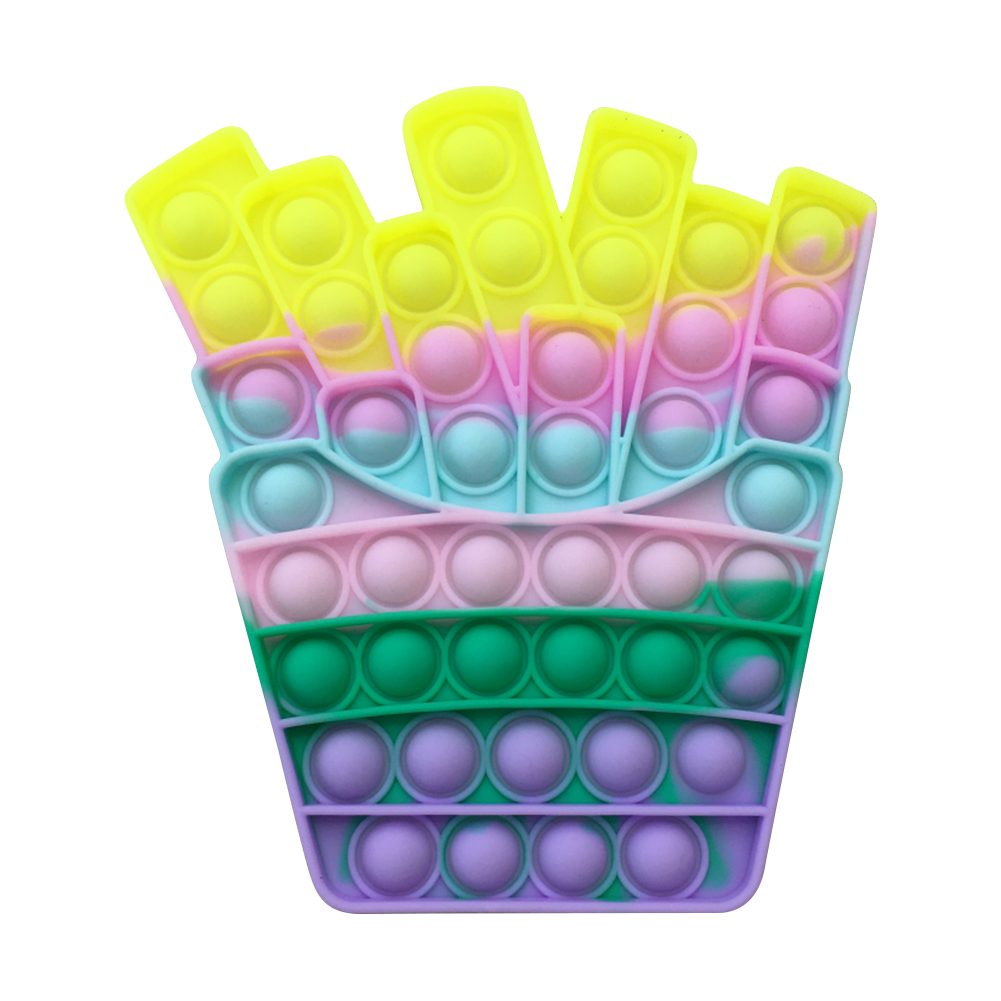 

Push Bubble Fidget Toys Fries Anti Stress Sensory Squeezing Toy Macaroon, 501 Original