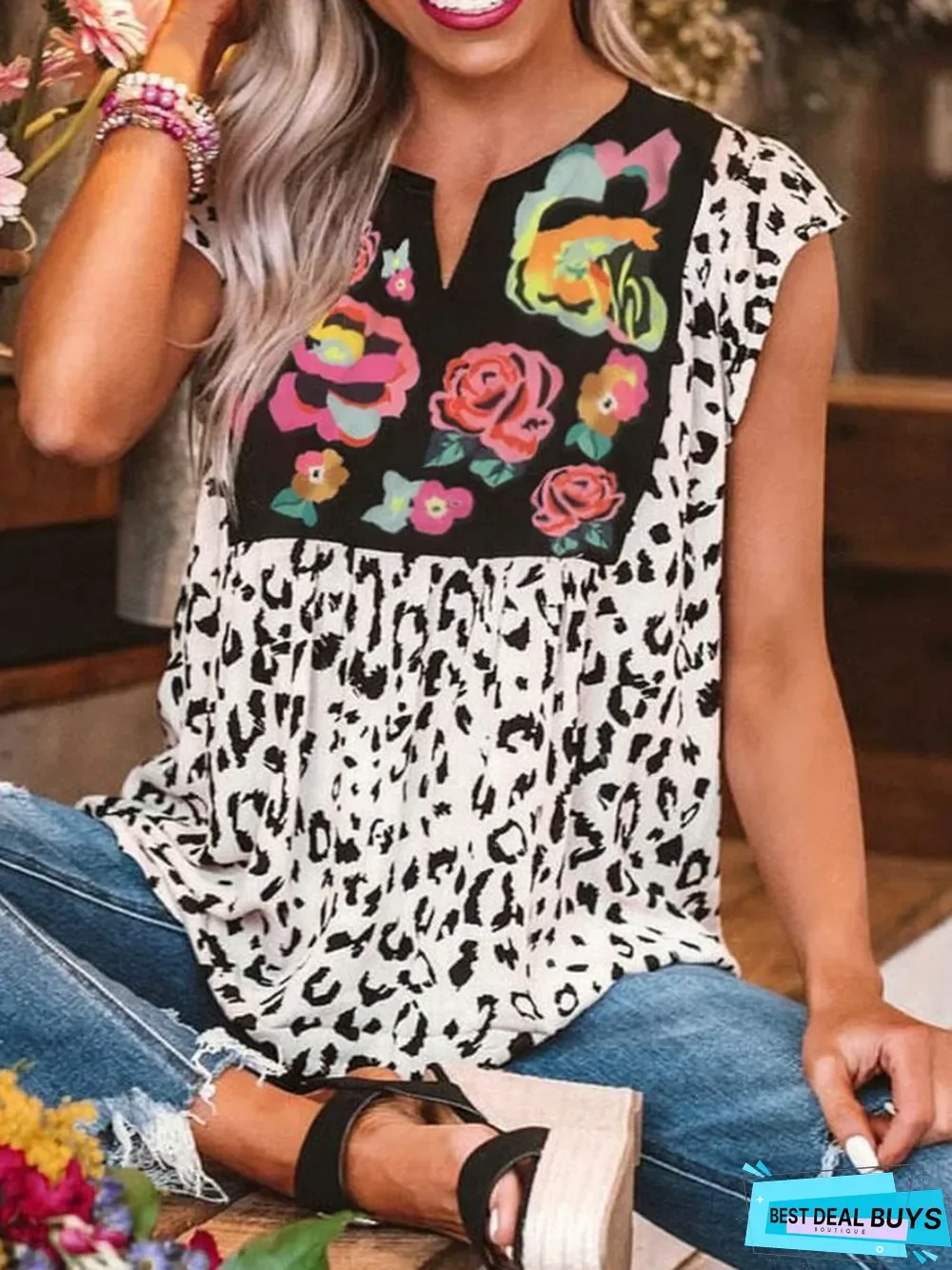 Leopard Print Shirt Short-Sleeved T-Shirt Women Summer