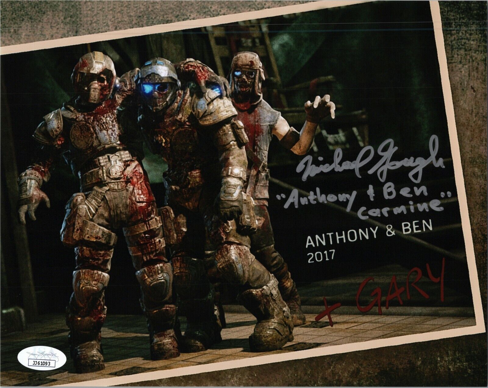 MICHAEL GOUGH Authentic Hand-Signed CARMINE - GEARS OF WAR